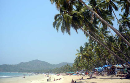 Crescent-shaped Palolem beach